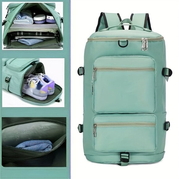 Travel Passions - Pink Portable Multifunctional Duffle Backpack main image 11